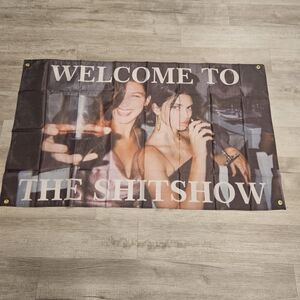 Welcome To The Shitshow Kendall Jenner & Bella Hadid Drinking Wine Party Tapestr
